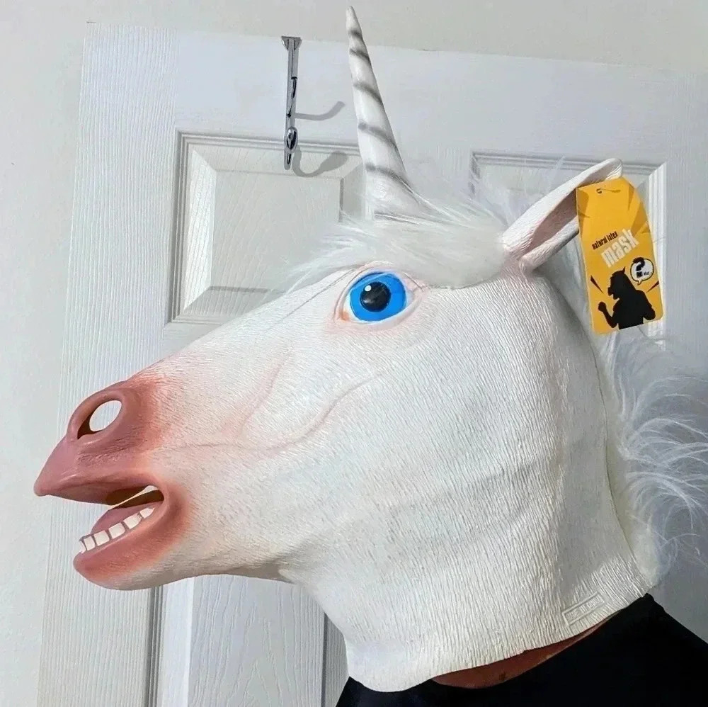 Konig Design Musks Novelty Unicorn Mask Halloween Costume Head Cosplay Party NWT